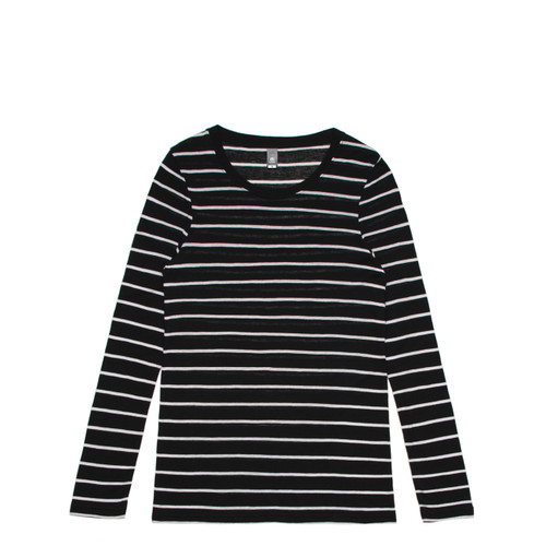 Wo's Fine Stripe L/S Tee | 4027 wo's-fine-stripe-l/s-tee-wo'sfinestripel/stee|4027